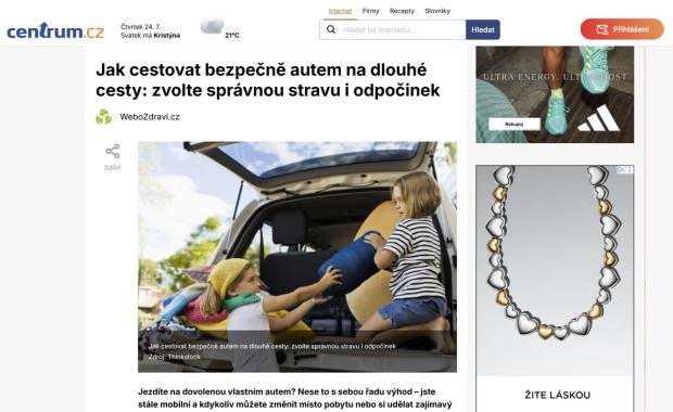 Váš obsah přímo na Centrum.cz